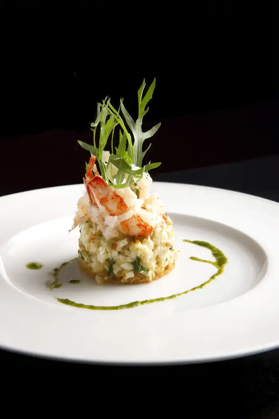 a_plate_with_luxury_gourmet_food